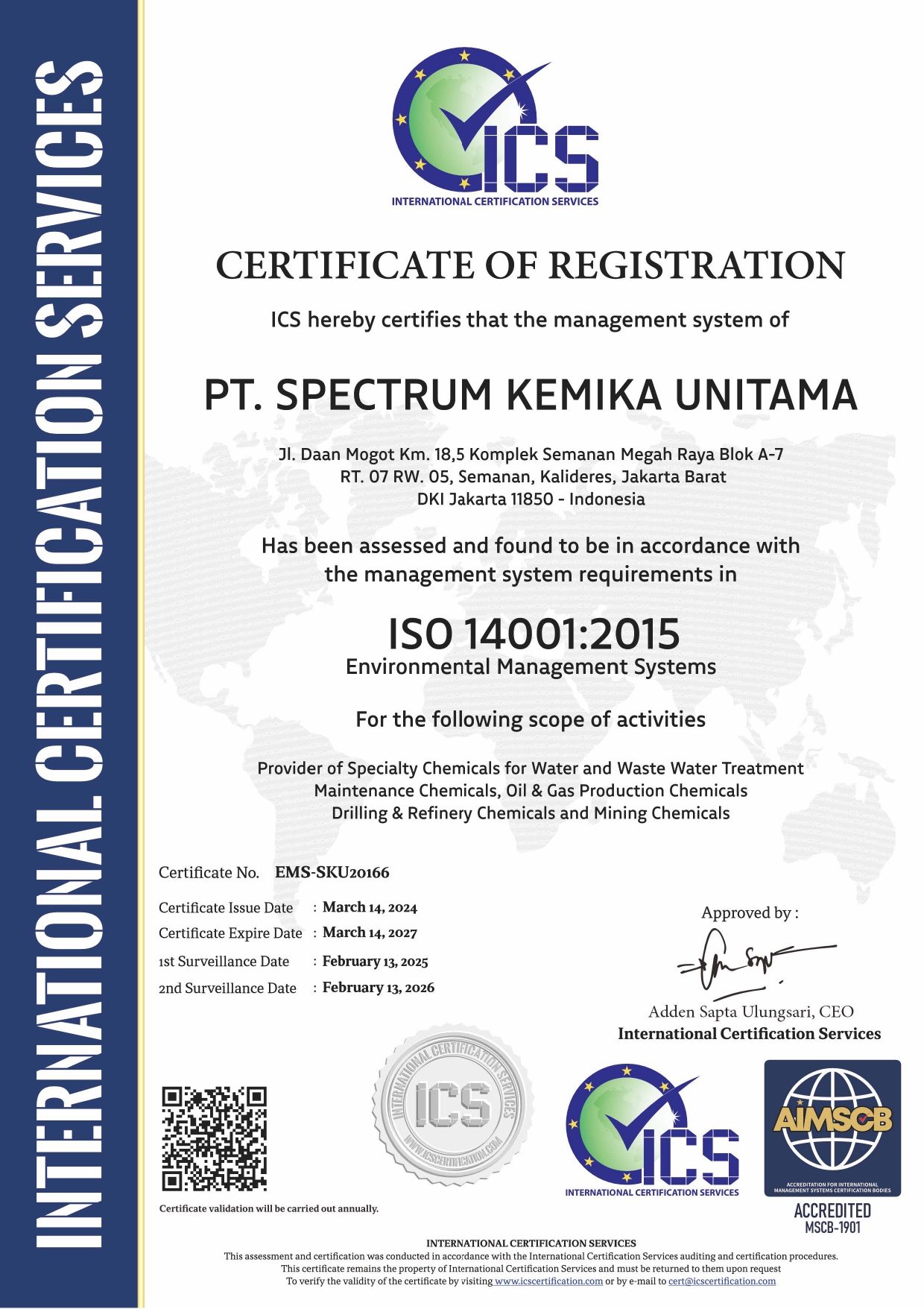 ISO 14001 Certificate